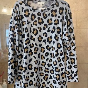 NWT Boutique Leopard Tunic.